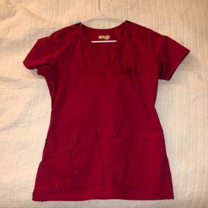 red/pink wonderflex scrub top
